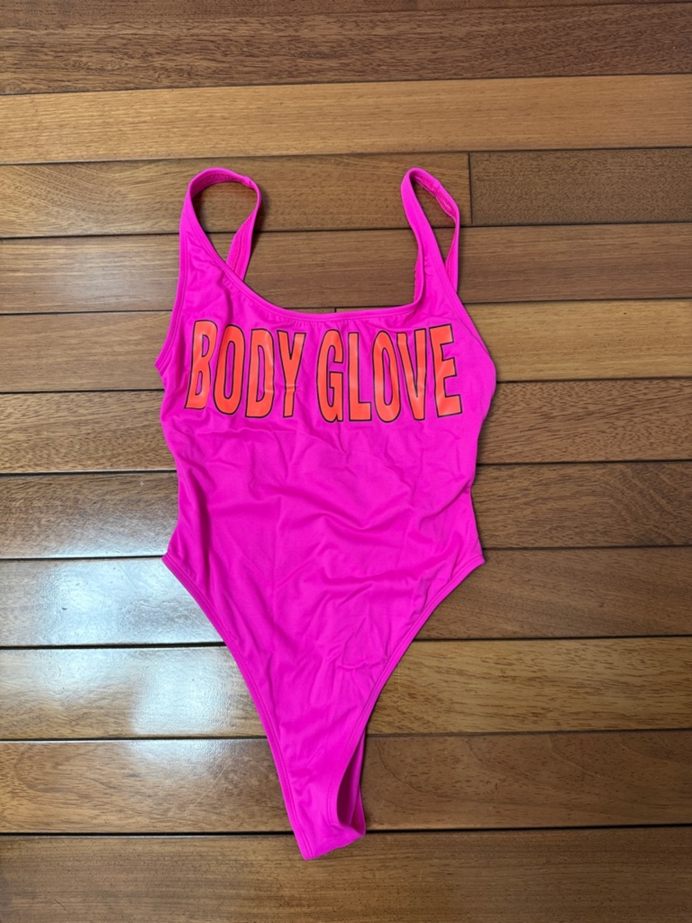 Body Glove 80s Neon Pink Scoop One-Piece Swimsuit S - Picture 2 of 4